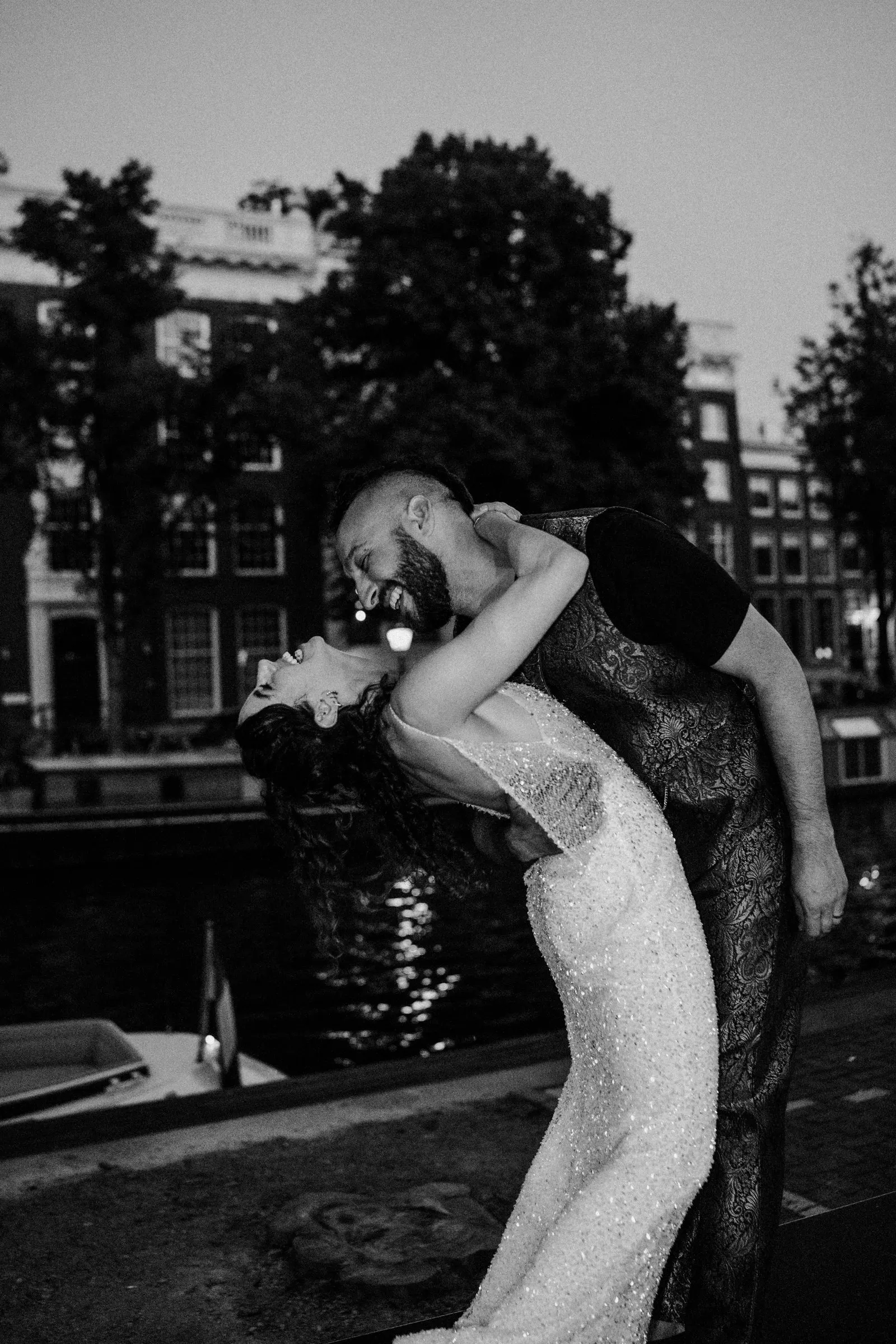 Matt and Chelsea at De Rode Hoed in Amsterdam