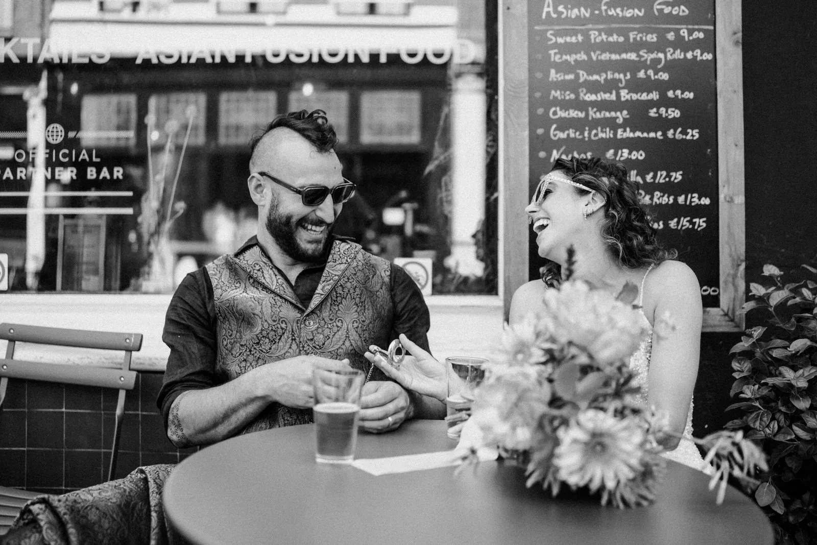 Matt and Chelsea at their big weird love celebration in Amsterdam