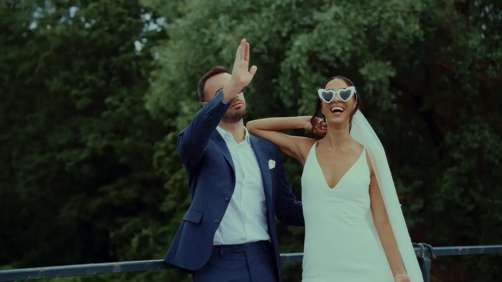Adam and Yeliz on their wedding day